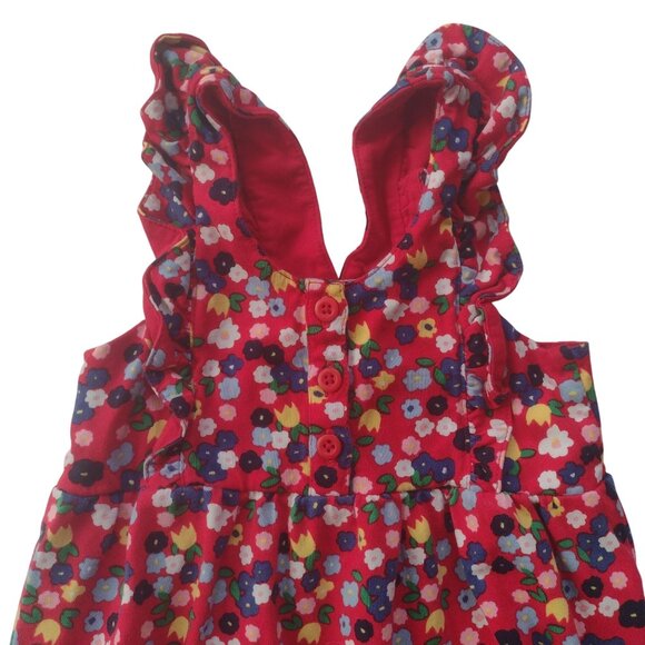 Oshkosh Hanna Andersson 18M Overalls Set of 2 Cotton Floral Stripe Rompers - Picture 3 of 11